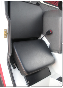 Flip-up / fold-down seat – folded down