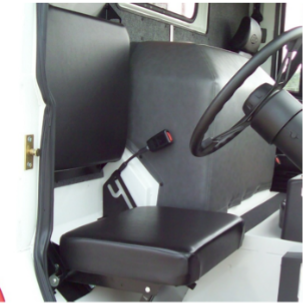 Flip-up / fold-down seat – folded up